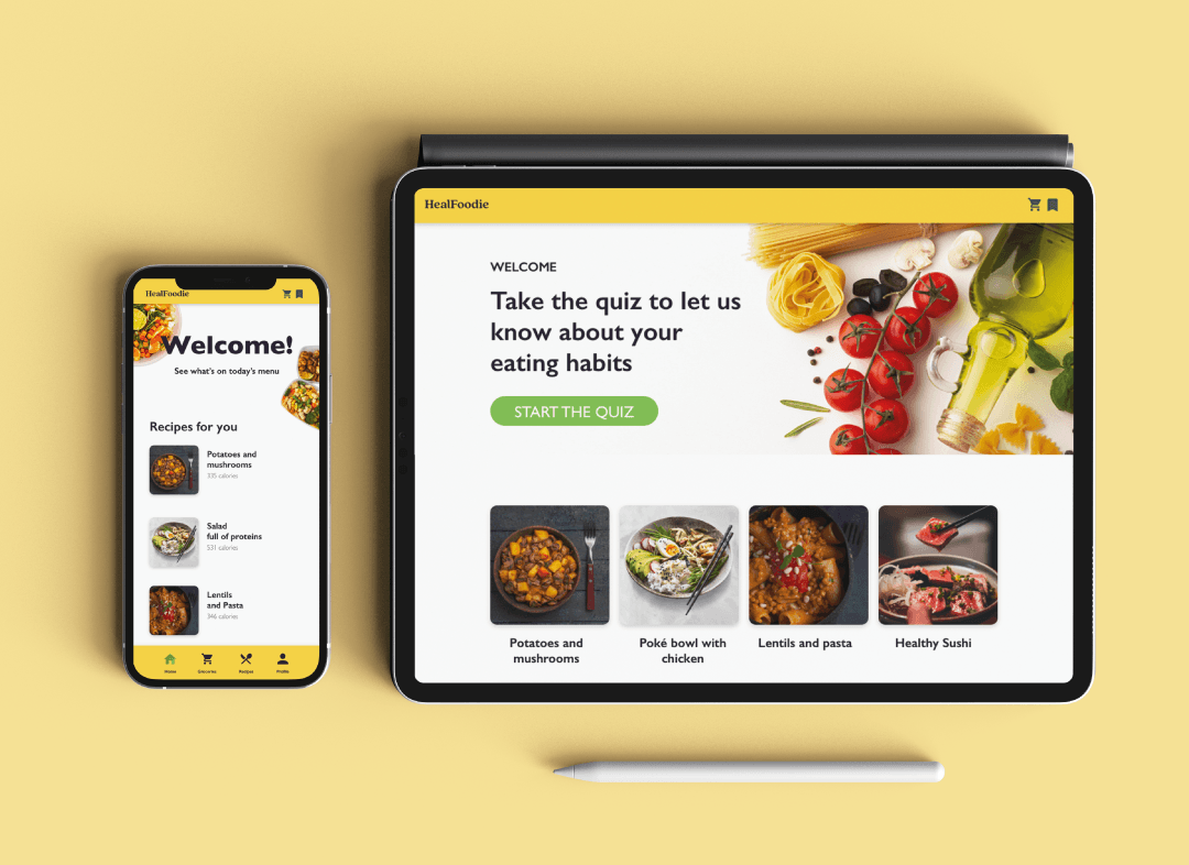 Healfoodie app design